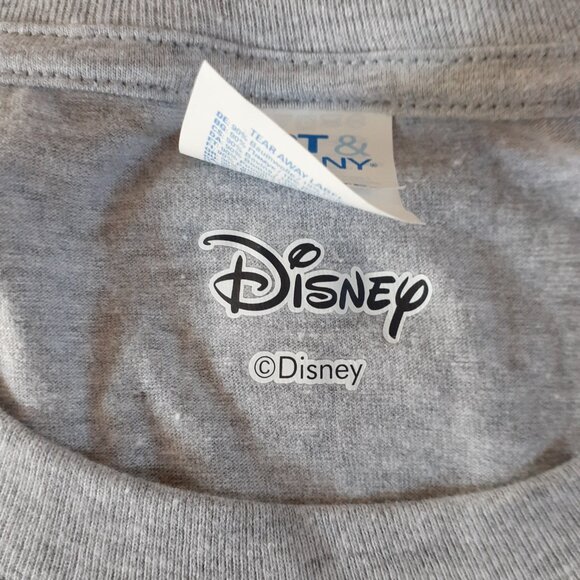 Classic Mickey Mouse Distressed Disney - New Large Heather Grey T-Shirt - Picture 5 of 6